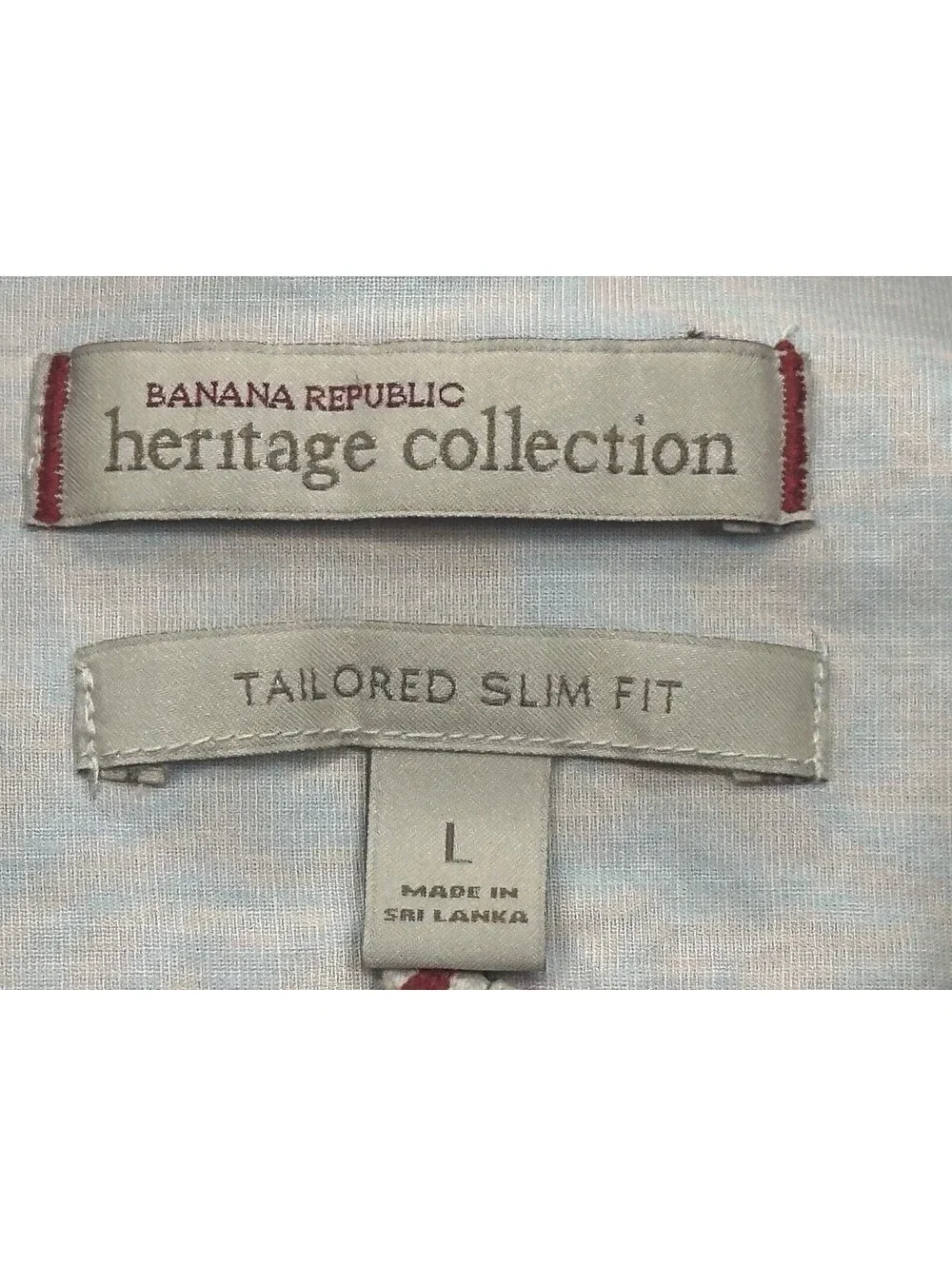 Banana Republic Heritage Tailored Slim Button Up Blue Mens L